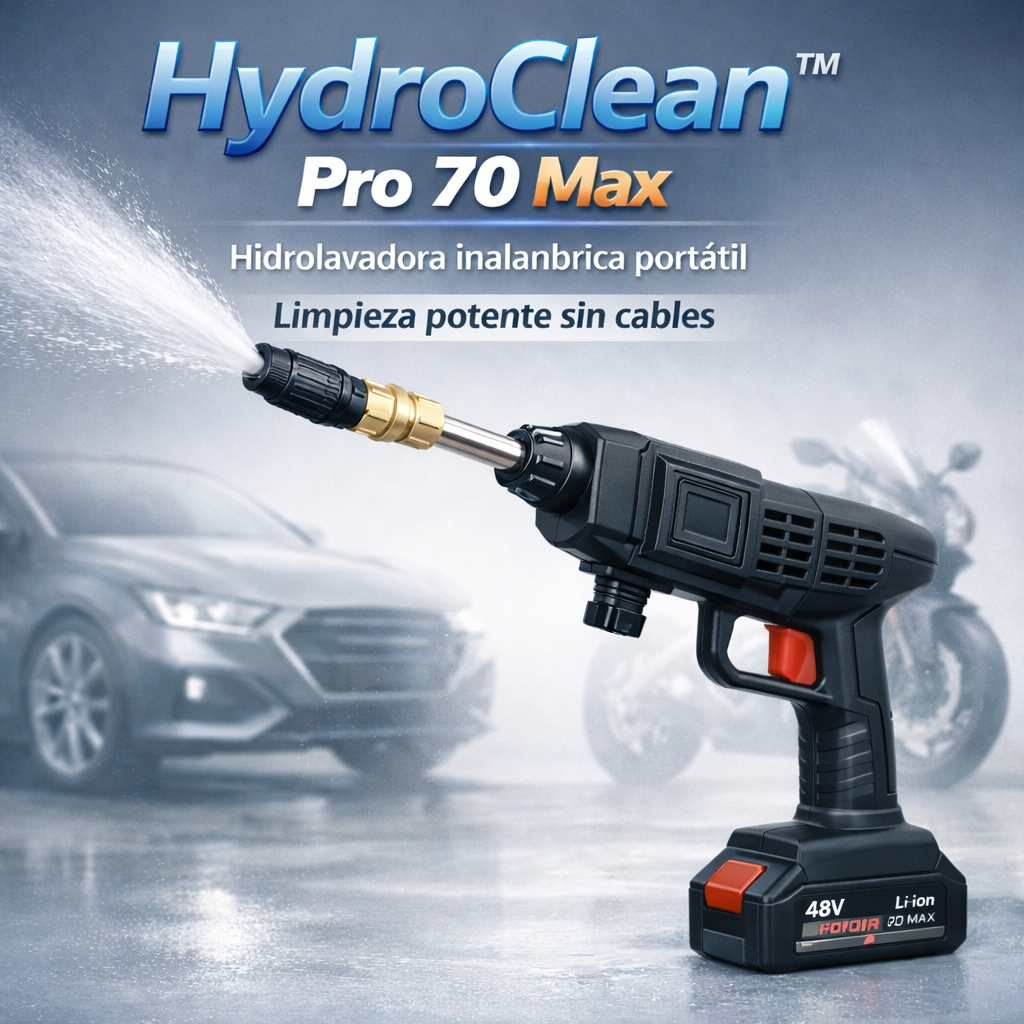 HydroClean™ Hidrolavadora Inalámbrica Pro 70 Max