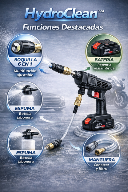 HydroClean™ Hidrolavadora Inalámbrica Pro 70 Max