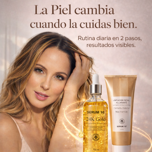 Piel luminosa y rejuvenecida en días + limpiador GRATIS