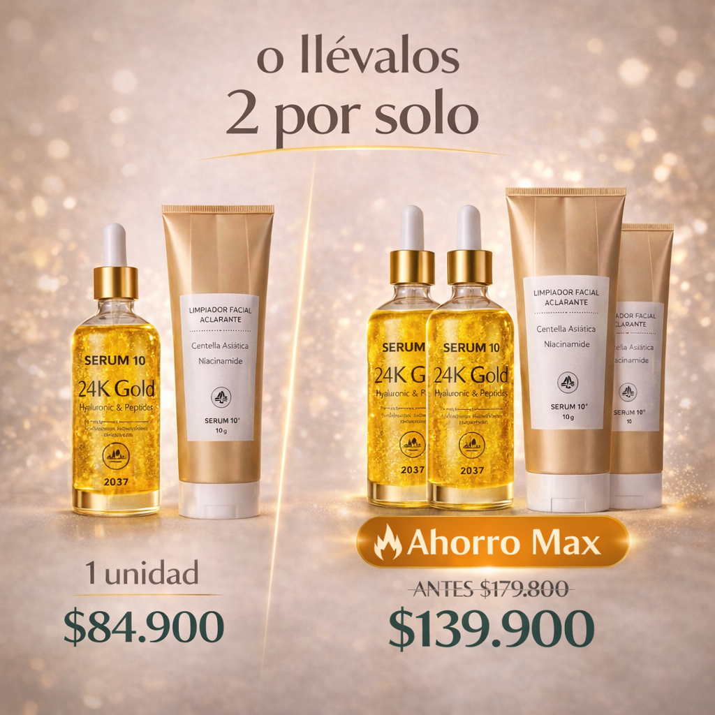 Piel luminosa y rejuvenecida en días + limpiador GRATIS